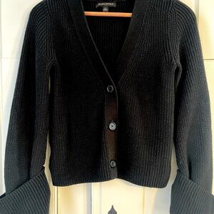 Banana Republic bell sleeve cardigan! Chunky ribbed cotton